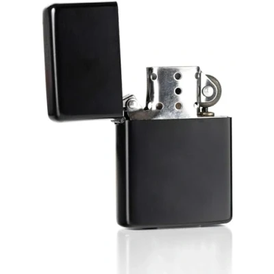 Image of blntackle76 Windproof Lighter Pocket Petrol Metal Men&#039;s Gift Outdoor Camping Idea Unfilled (Matte Black)