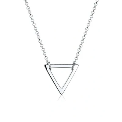 Image of Elli Necklace Women Triangle Cut Out Pendant Trend in 925 Sterling Silver
