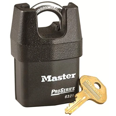 Image of MASTER LOCK Heavy Duty Weatherproof Padlock [Closed Shackle] [Key] [Outdoor] 6321EURD For Transportation and Industrial Applications