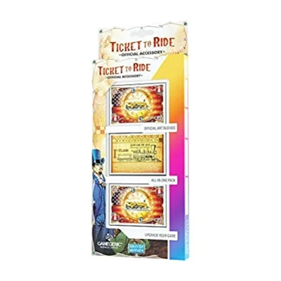 Image of Gamegenic 152 Card Sleeves Ticket to Ride USA Board Game Accessories