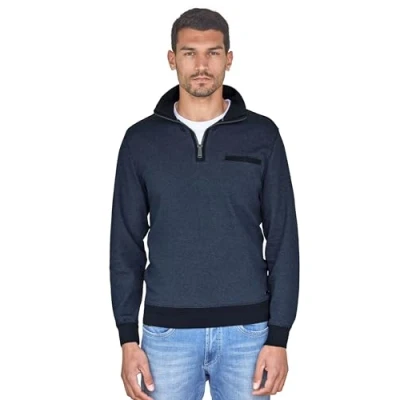 Image of Casa Moda Halfzip Sweater Dark Blue size XL