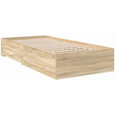 Image of vidaXL Bed Frame Sonoma Oak 90x190 cm Engineered Wood