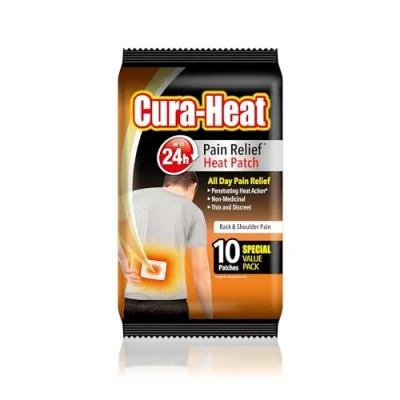 Image of Cura Heat Back and Shoulder Pain Patch 10 Patches Targeted Relief up to 24h Penetrating Action