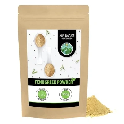 Image of Fenugreek Powder (500g, 1.1 lb), Ground Fenugreek, 100% Natural, Seed as a Powder, No additives, Vegan, Seeds