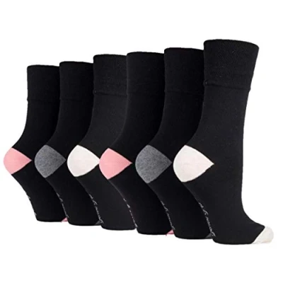 Image of 6 Pairs of Sock Shop Everyday Gentle Grip Socks Ladies 4 8 See Multi Variations and Designs (6 x RP08.)