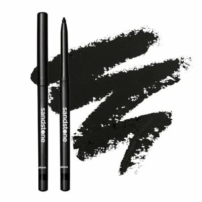 Image of Sandstone Scandinavia Black Waterproof Eyeliner Pencil Vegan and Hypoallergenic for Sensitive Eyes Smudge Proof Gel Blue Anti Aging Properties Makeup