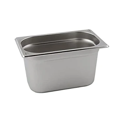 Image of Genware NEV GN14 150 Stainless Steel Gastronorm Pan, Size 1/4, mm Deep