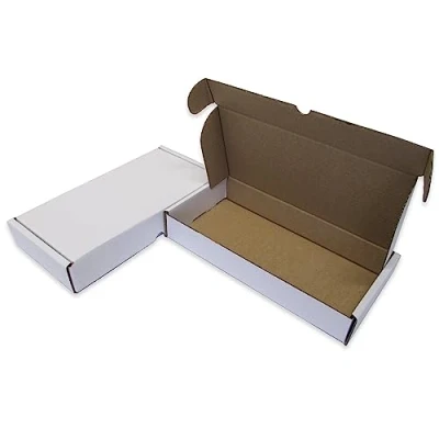Image of W.E. Roberts Pack of 50 Die Cut Postal Mailing Cardboard Boxes White (305 x 152 50mm)