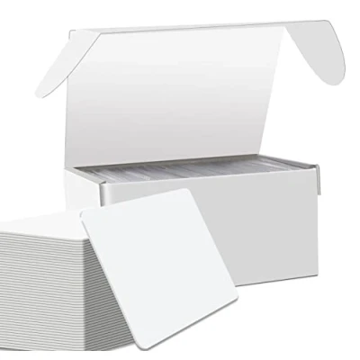 Image of 110 pcs PVC Card Plastic ID White Blank Cards, 30 mil 0.76mm Thickness CR80 Cards (Credit Size) Printable for Zebra Printers, Service and Gift