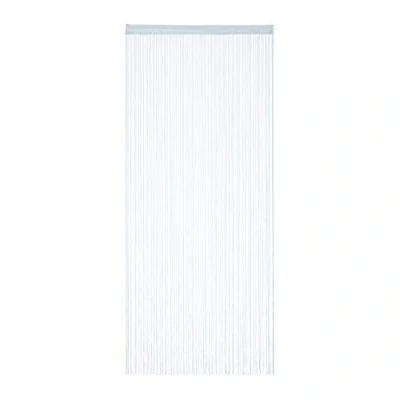 Image of Relaxdays String Curtain, Pull Through, can be Shortened, for Doors &amp; Windows, Decorative, Washable, 90 x 245cm, Silver, 90x245 cm