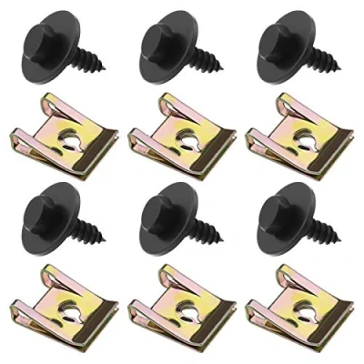 Image of Be In Your Mind 20Pcs Screw and Nut Clip Kit, Wheel Arch Cover Undertray Fender Fastener Compatible withBMW 1 series E81 E87 E88 E82
