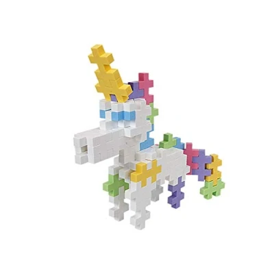 Image of Plus Building Blocks Toy 100 pcs Kids Construction Toys, Creative Learning Resources and STEM Play for Home Travel Girls Boys Toys Age 5 Pastel Pieces