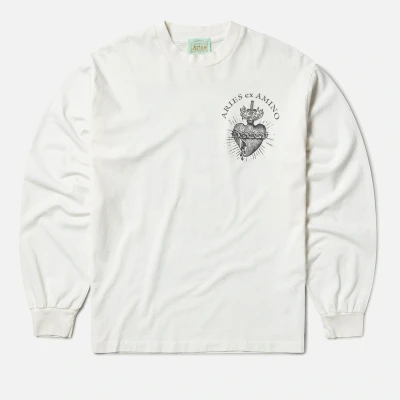 Image of Aries Faded EX Amino TEE Long sleeved top, Men&#039;s, Size: XL, Off white
