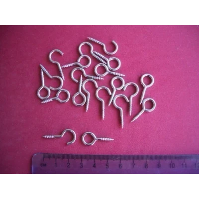 Image of 20 x Picture Photo Frame Hanging Screw Eyes 19mm