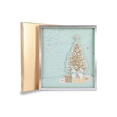 Image of Clintons: Girlfriend Decorative Christmas Tree Boxed Card, Luxury Xmas Card for Girlfriend, Cards, Multi Colour, 351 x 317 15 mm, 1182006
