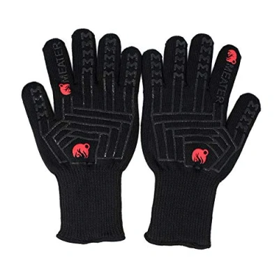 Image of MEATER Mitts Heat Resistant BBQ Gloves Premium Silicone Grilling for Smoker, Oven, Cooking, and Baking Waterproof, Non Slip, High Temperature Protection, Extra Long Cuffs