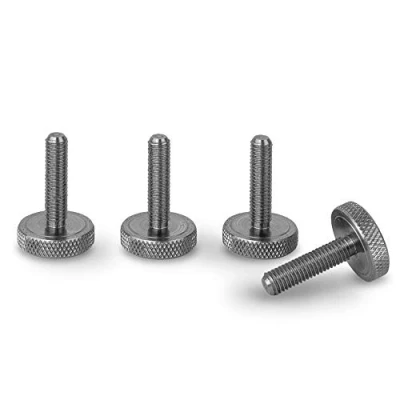 Image of PrecisionGeek Stainless Steel M5 x 19mm Knurled Thumb Screws (Set of 4)