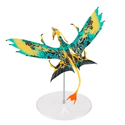 Image of McFarlane Toys, Disney Avatar, World of Pandora Yellow Mountain Banshee Avatar Movie Figure, Toys Collectible Figure with Collectors Stand, Ages 8+