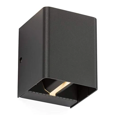 Image of KnightsBridge IP65 2 x 6W LED Up/Down Wall Light Anthracite