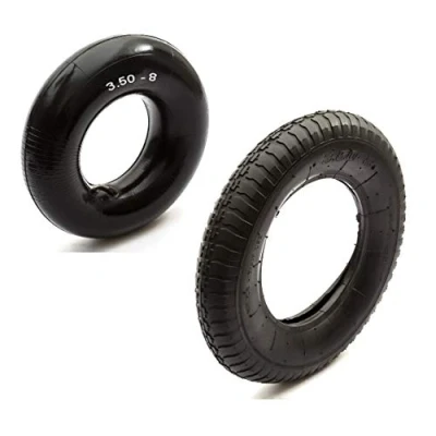 Image of 14 Inch Tyre &amp; Inner Tube 3.50 8 350 Wheelbarrow Wheel Barrow