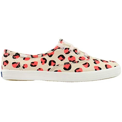 Image of Keds Women&#039;s Champion Leopard, Light Pink/Coral, 4 UK
