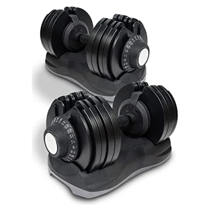 Image of Nomad Fitness 32.5kg Pair of Adjustable Dumbbells 5kg 12 in 1 Selectable Dumbbell