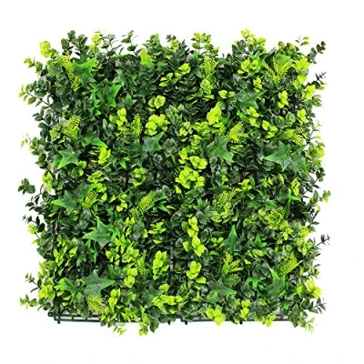 Image of Best Artificial Living Green Wall Ivy Fern Hedging Mat 50cm x Garden (1 Mat)
