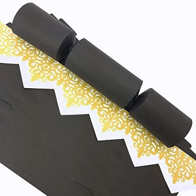 Image of Bespoke by Crafty Capers Black Bulk 100 Make Your Own Large Crackers With Snappy Strips, Hats &amp; Jokes