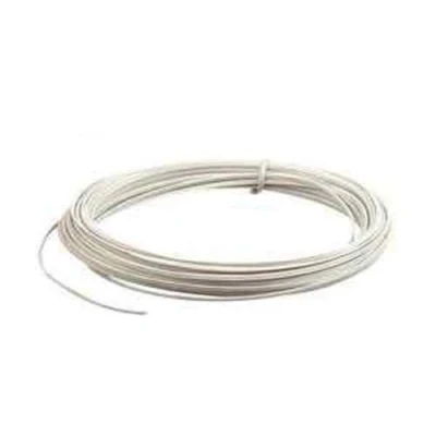 Image of electrosmart 50 Meter White Flat 2x Solid Core Flexible Door Bell Wire Ideal for Bells Intercom Phone Entry Systems etc
