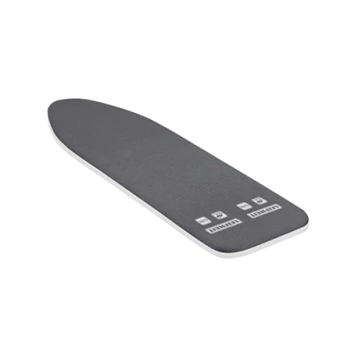 Image of Leifheit Thermo Reflect Ironing Board Cover S/M, 3mm Padded Covers, Iron Covers with Easy Fit Fastening Airboard for Faster Ironing, Black, 125 x 40 cm