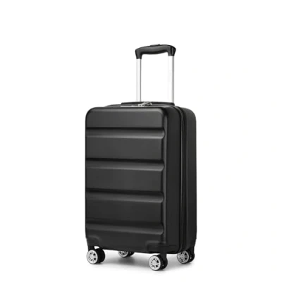 Image of Kono 20 Inch Cabin Suitcase Lightweight Hard Shell Luggage TSA Lock Dual Spinner Wheels Small Hand for Travel &amp; Business (Black,55x35x22cm)