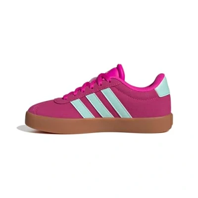 Image of adidas Vl Court 3.0 Shoes Kids, Shock Pink/semi Flash Aqua/Lucid Lemon, 11 UK Child