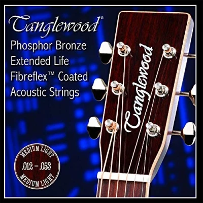 Image of Tanglewood Phosphor Bronze FibreFlex Coated Acoustic Guitar Strings 12 53
