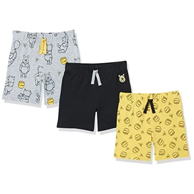 Image of Amazon Essentials Disney Marvel Star Wars Baby Boys&#039; Shorts, Pack of 3, Winnie the Pooh Oh Bother!, 0 Months