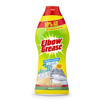 Image of Elbow Grease Cream Cleaner With Micro Crystals For Kitchens And Bathrooms 550 Ml, Yellow, Lemon, 1 Pack