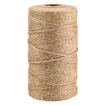 Image of jijAcraft 100M Jute Twine, Thin String 2Ply Rope Garden Twine for DIY Arts Crafts/Floristry/Bundling/Gardening