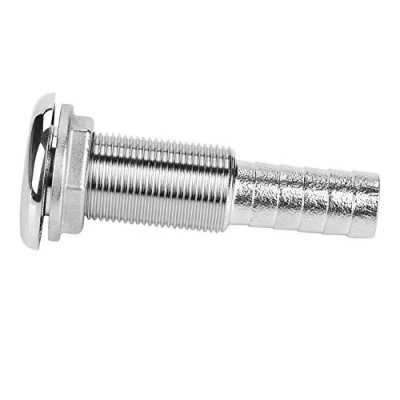 Image of 3/4in Boat Threaded Fitting 316 Stainless Steel Thru Hull Hose Barb Marine Barbed Drain