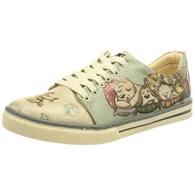 Image of DOGO Women&#039;s Sneaker, Multicolor, 4 UK