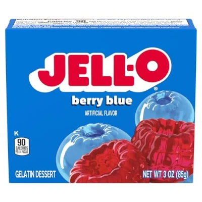 Image of Jello Berry Blue Gelatin Dessert Jell O 3oz 85g American Jelly
