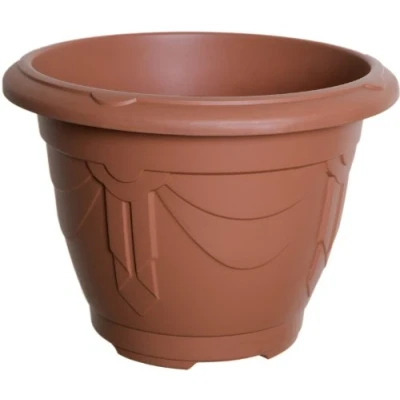 Image of 4 x 58cm Round Venetian Plant Pot Terracotta Planter Outdoor Indoor Decorative
