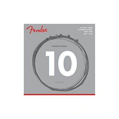 Image of Fender Classic Core Electric Guitar Strings, 155R, Vintage Nickel, Ball Ends (.010 .046)