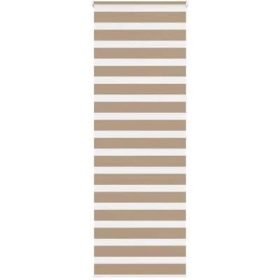 Image of vidaXL Zebra Blind Sand Brown 75x200 cm Fabric Width 70.9 Polyester