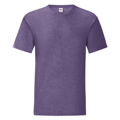 Image of Fruit of the Loom Mens Iconic T Shirt (Pack 5) (Heather Purple) Multicolour Size 2XL