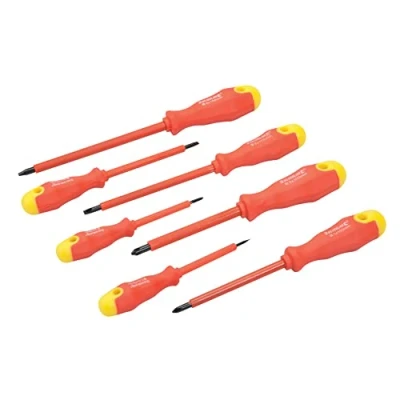 Image of Silverline Insulated Soft Grip Screwdriver Set 7pce
