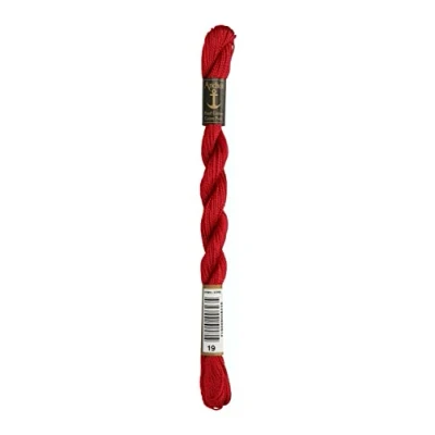 Image of Anchor Pearl Thread, Embroidery Cotton, 00019 Kaminrot, kaminrot