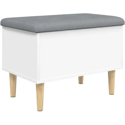 Image of vidaXL Storage Bench White 62x42x46 cm Engineered Wood