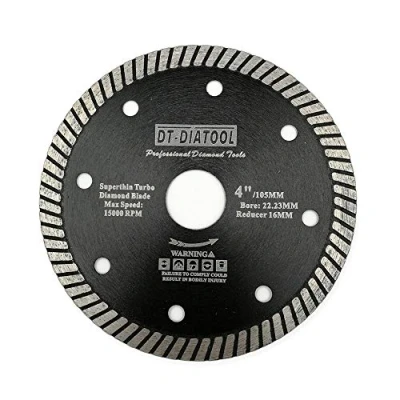 Image of DT DIATOOL Diamond Saw Blade 4 Inch / 105mm Super Thin Cutting Disc for Porcelain Tile Marble Ceramic Granite