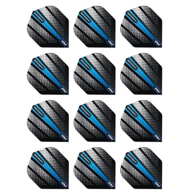 Image of RED DRAGON Hardcore Radical Blue Flash Dart Flights 4 sets Per Pack (12 in total)