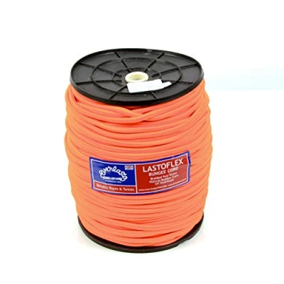 Image of Everlasto Lastoflex Bungee Cord Orange 100m Reels 5mm 6mm 8mm (6MM)
