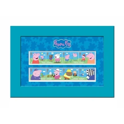 Image of Official Peppa Pig Framed Stamps by Royal Mail. Ready to Hang Gift.